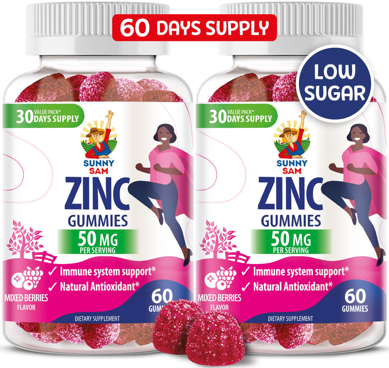 Zinc Gummies for Adults - Zinc Chewable Gummy for Immune Support - Powerful Natural Antioxidant Non-GMO Supplement for Children Men Woman Adults 120 Count (Pack of 1)