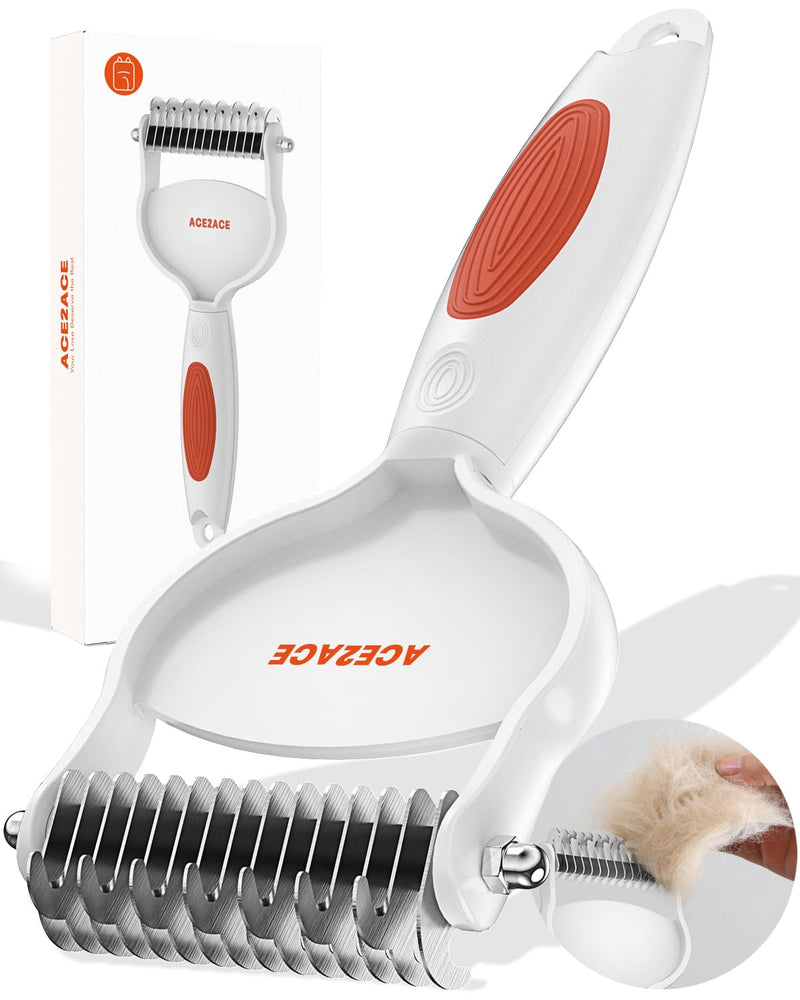 Cat Brush for Shedding, Dog Brush for Shedding, Undercoat Rake for Dogs, Cat Brushes for Indoor Cats Shedding, Dematting Comb for Dogs, Cat Hair Brush for Knots, Tangles, Loose and Matted Fur, Orange - BeesActive Australia