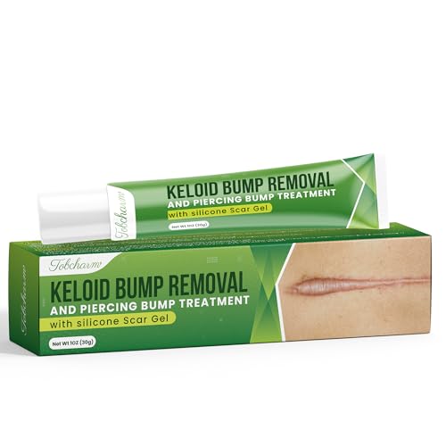 Tobcharm Advanced Keloid Bump Removal: Silicone Keloid Scar Removal Cream for Scars from Piercing, Surgical Marks, Acne, and Burns, Keloid Treatment for Ears, Face, and Body with Healing Formula 30g 1 Fl Oz (Pack of 1)