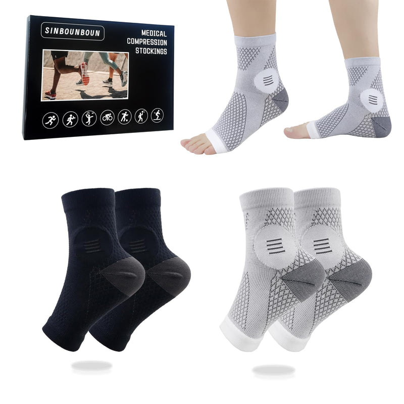 2 Pairs Mixed Colors Neuropathy Socks For Women & MenÔºåNano Neuropathy SocksÔºåDiabetic Open Toe Foot Sleeves Elastic SockÔºåCompression SocksÔºåSleep Socks Large