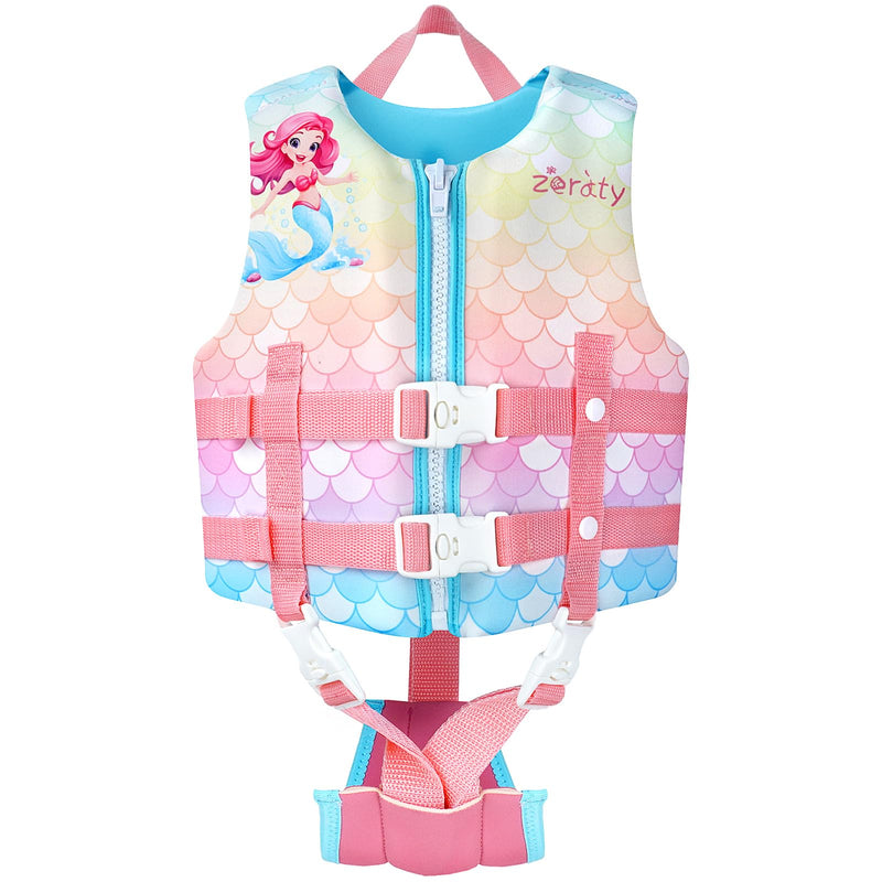 Zeraty Toddler Swim Vest Neoprene Kids Float Jacket Swimming Aid for Children Girls and Boys 20-30-40-50-60-70-80Lbs with Dual Adjustable Safety Straps Mermaids XL(Age Recommend 9+ Years) - BeesActive Australia