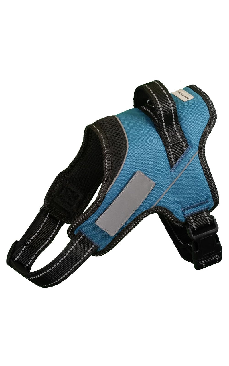 Dog Harness No Pull Name Plate Attachable (Cerulean Blue, Medium, 11-22lb) Cerulean Blue - BeesActive Australia