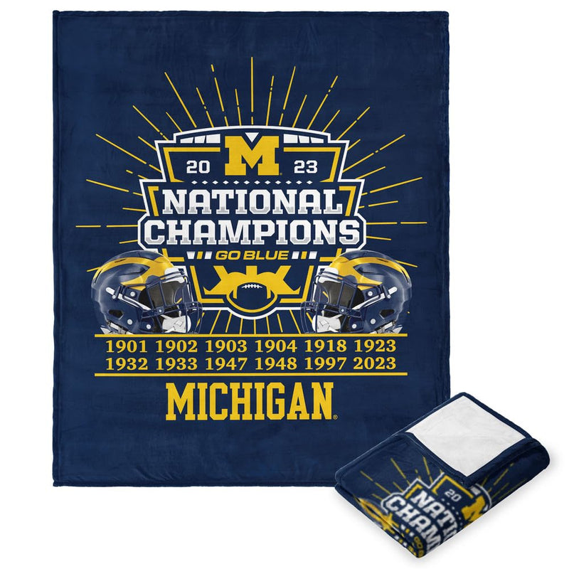 Northwest Michigan Wolverines 2023 National Champions Silk Touch Throw Blanket – 50 x 60 inches – Soft Plush College Football Fan Gear - BeesActive Australia