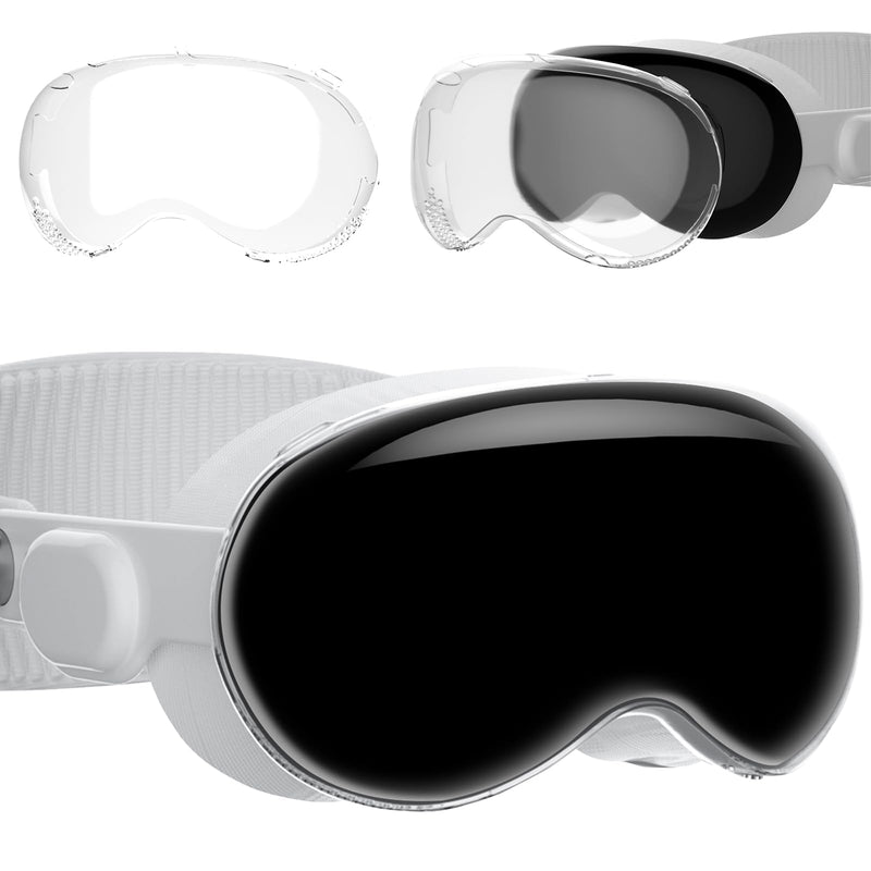 TUVATU for Vision Pro Screen Protective Case Clear, Not Yellowing, Slim TPU Shockproof Anti-Scratch Soft Front Protector Transparent Headset Cover for VR Accessories - BeesActive Australia