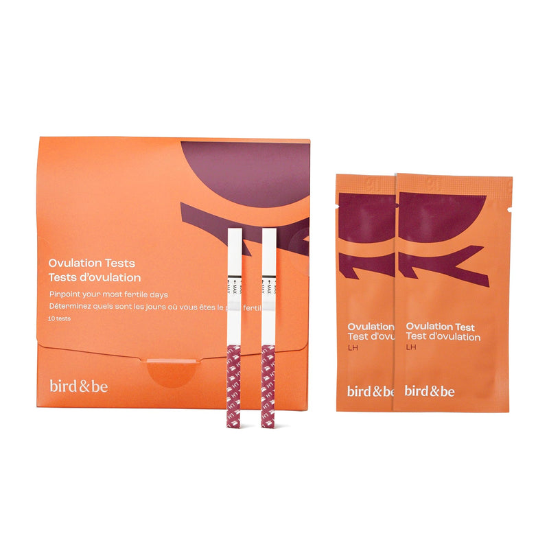 bird&be Ovulation Test Strips (LH) | 10 High-Accuracy Predictor Kits | Track Fertile Window & LH Surge | Eco-Friendly Low-Waste Design | Easy Dip & Read Results | TTC Fertility Monitor White 10 Lh Strips - BeesActive Australia
