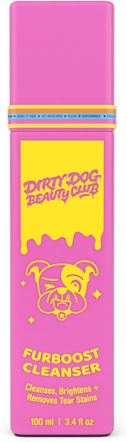 Dirty Dog Beauty Club - Furboost Cleanser for Dogs with Natural Ingredients, Effective Removal of Tear Stains - Gentle Solution with Blueberry Extract, Coconut and Rice Water, 100 ml (3.4 oz) - PawsPlanet Australia
