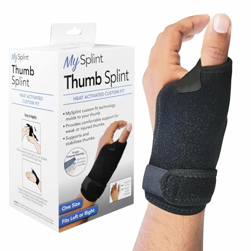 Custom-Fit Thumb Splint - Heat-Activated, Moldable Support - Comfortable and Adjustable for Personalized Relief - One Size Fits All