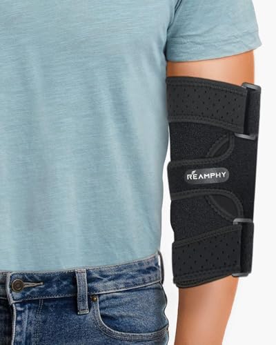 Reamphy Elbow Brace,Comfortable Night Elbow Sleep Support,Elbow Splint, Adjustable Stabilizer Splints,Cubital Tunnel Syndrome,Tendonitis,Ulnar Nerve,Tennis,Fits for Men and Women(Small) Small