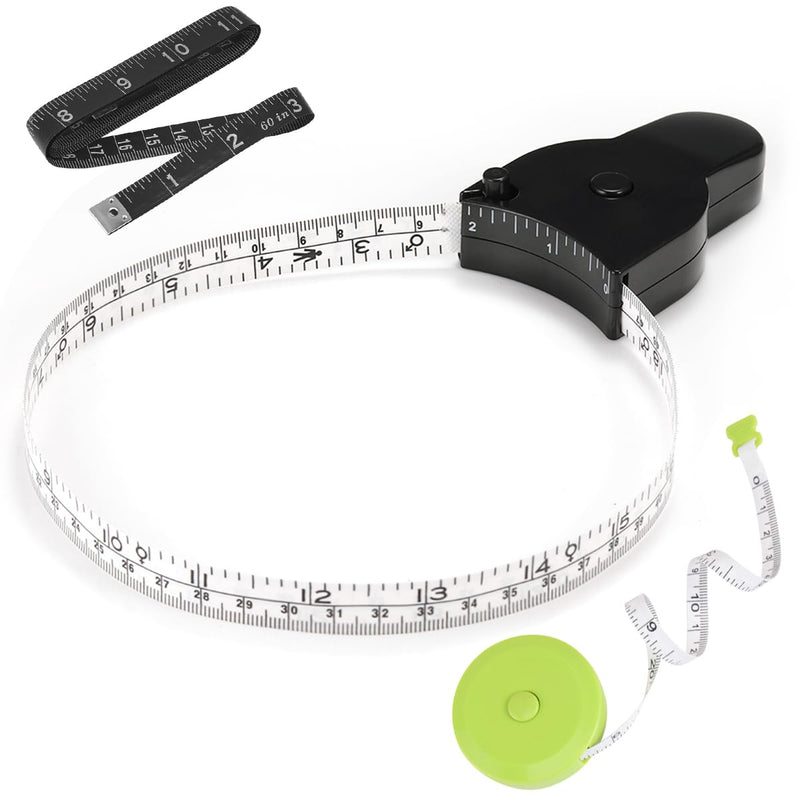 Measuring Tape for Body Measurements, Weight Loss, Fitness, Muscle Gain. Black3 - BeesActive Australia