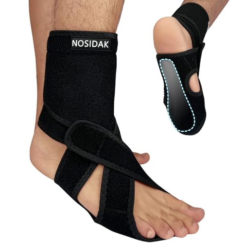 AFO Foot Drop Brace for Walking - Plantar Fasciitis Night Splint Black-Right