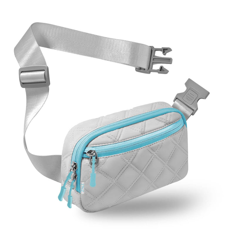 ZINZ Fanny Packs Waist Belt Bags for Travel and Daily Use, Crossbody Bum Hip Bag for Women and Men,Gray Blue Gray Blue