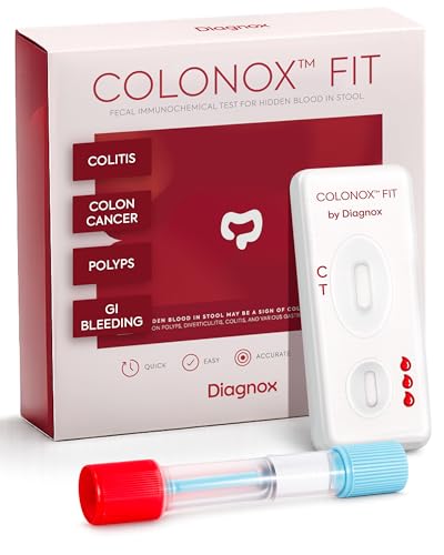 COLONOX At-Home Colon Screening Test Kit, Fecal Occult Blood Test, 2 Tests 2 Pack