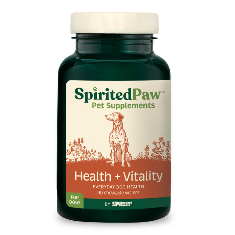 Health + Vitality for Dogs - Pet Supplement for Immune System, Coat, Liver Health & More - Dog Multifunctional Support with Choline, Calcium, Zinc, & Vitamins D and A - 90 Chewable Wafers - PawsPlanet Australia