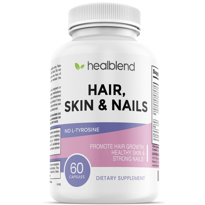 healblend Hair Skin and Nails Vitamins for Women with Biotin 5000 mcg, Iron and Manganese | Vegan, Non-GMO | 60 Capsules 1