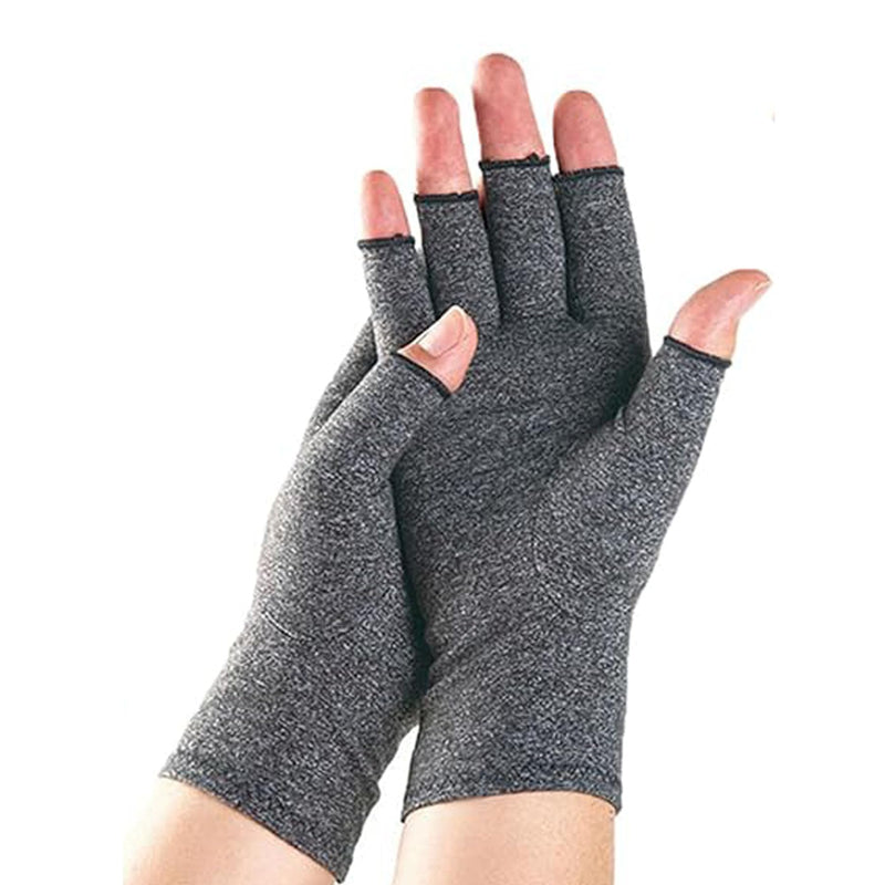 Premium Bamboo Gloves, Compression Bamboo Arthritis Gloves, Bamboo Compression Gloves for Women, Men Large Gray - BeesActive Australia