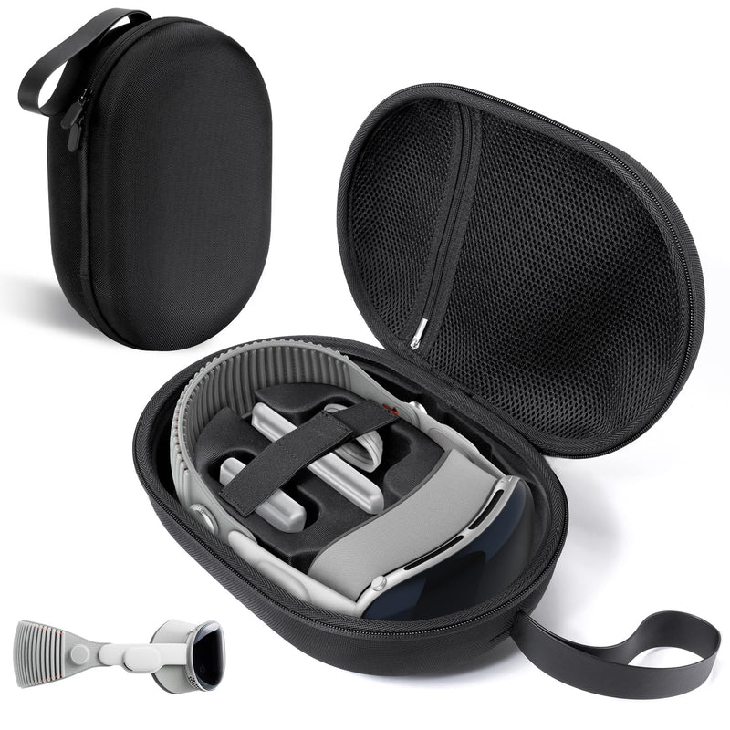 CoBak Hard Carrying Case for Vision Pro - Compact design, Multiple Compartments for Apple VR Headset and Accessories, Travel with Protection, Black - BeesActive Australia