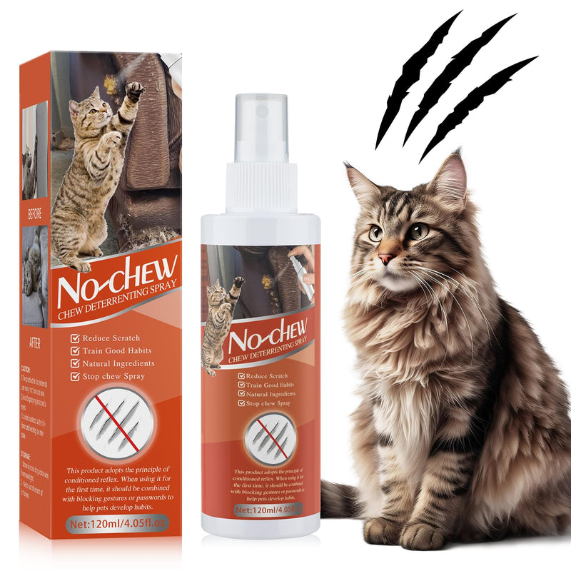 Cat Deterrent Spray. Cat Repellent Indoor for Cat and Kitten. Effective Cat Repellent Spray Training Aid for Furniture, Curtain, Sofa, Floor, Plant, Rugs, Indoor and Outdoor Use. 120ML - BeesActive Australia