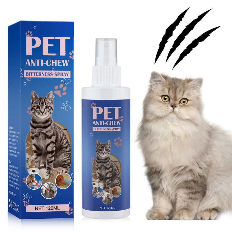 Cat Deterrent Spray. Cat Repellent Indoor for Cat and Kitten. Effective Cat Repellent Spray Training Aid for Furniture, Curtain, Sofa, Floor, Plant and More. Safe for Indoor & Outdoor Use. 120ML blue - BeesActive Australia