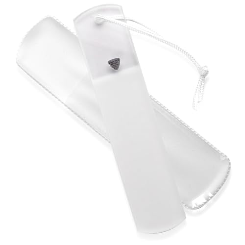 Bona Fide Beauty Czech Glass Foot File with Protective Sleeve (Clear rasp) Clear 1 Count (Pack of 1)