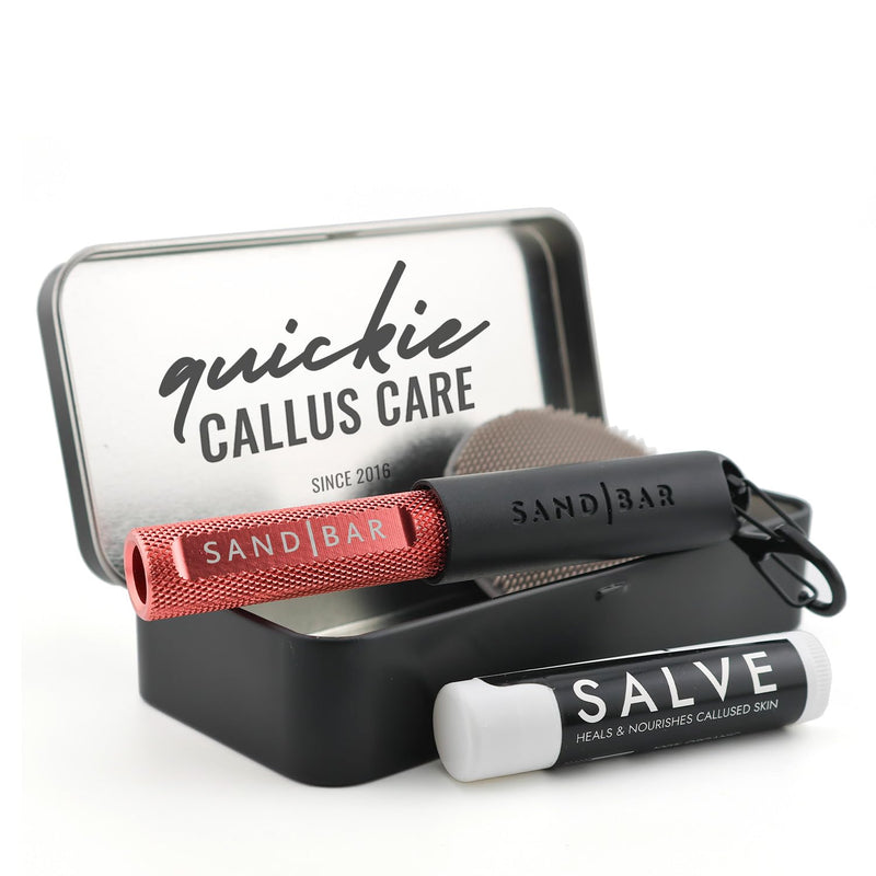 SandBar Callus Removal, Hand Callus Remover Salve Balm Stick for Working Hands, Lightweight Dead Skin Remover Tool Grit Surface, Knurled Handle, Magnetic Cap Hand File 4" - Pink Flamingo - BeesActive Australia