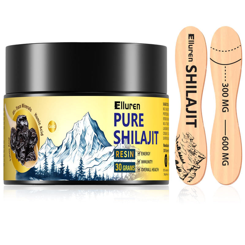 Shilajit Pure Himalayan Organic Maximum Potency Shilajit Resin Authentic Gold Grade Rich in 85+ Trace Minerals with Fulvic Acid Shilajit Supplement for Energy&Immune Support,30 Grams（1 Pack） 1 Fl Oz (Pack of 1) - BeesActive Australia