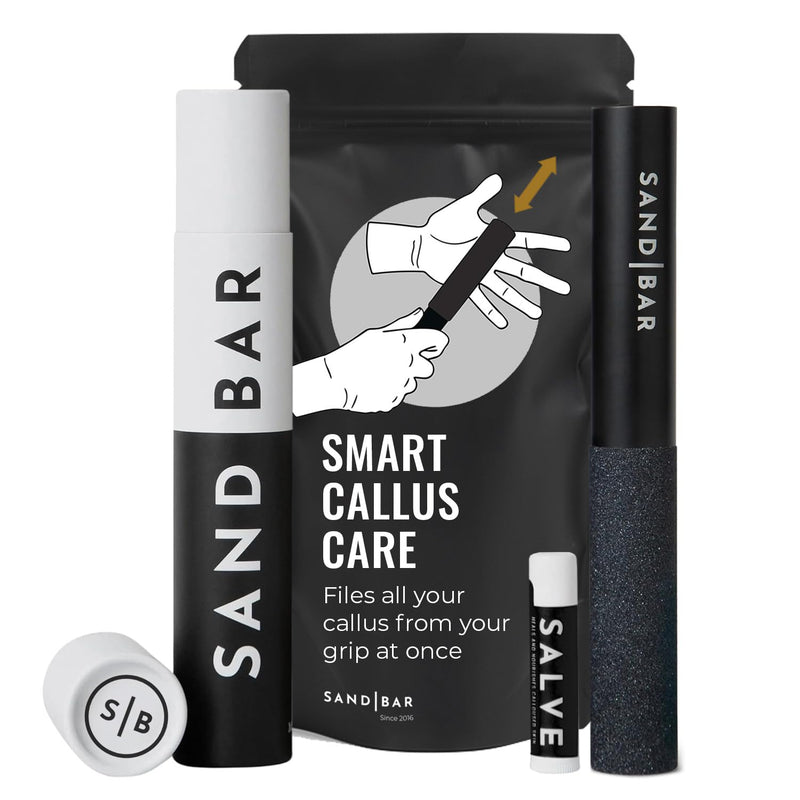 SandBar Callus Remover File for Hands - Durable Aluminum Tool for Callus Care and Dead Skin Removal - Includes Nourishing Salve - Ideal for Athletes, Climbers, and Gym Enthusiasts Flat Black - BeesActive Australia
