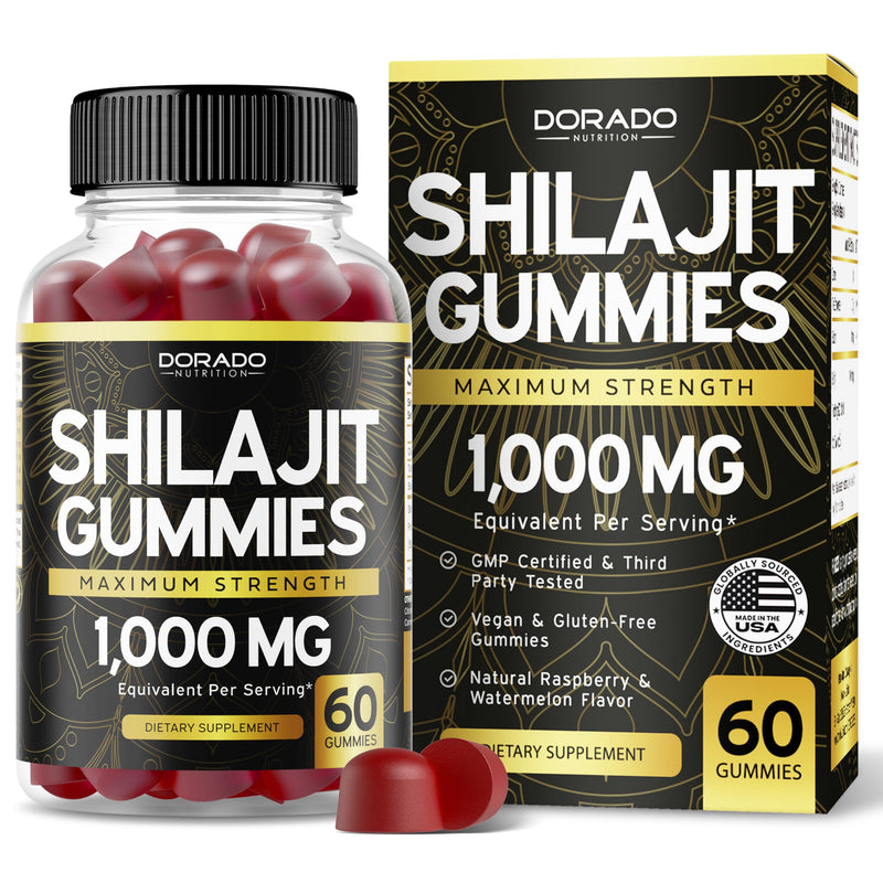 Shilajit Gummies (60 Count) Shilajit for Men & Women - Himalayan Shilajit - Pure Shilajit Gummies for Men - Delicious Raspberry Watermelon Flavor - 3rd Party Tested - Vegan & Non-GMO - USA Made - BeesActive Australia