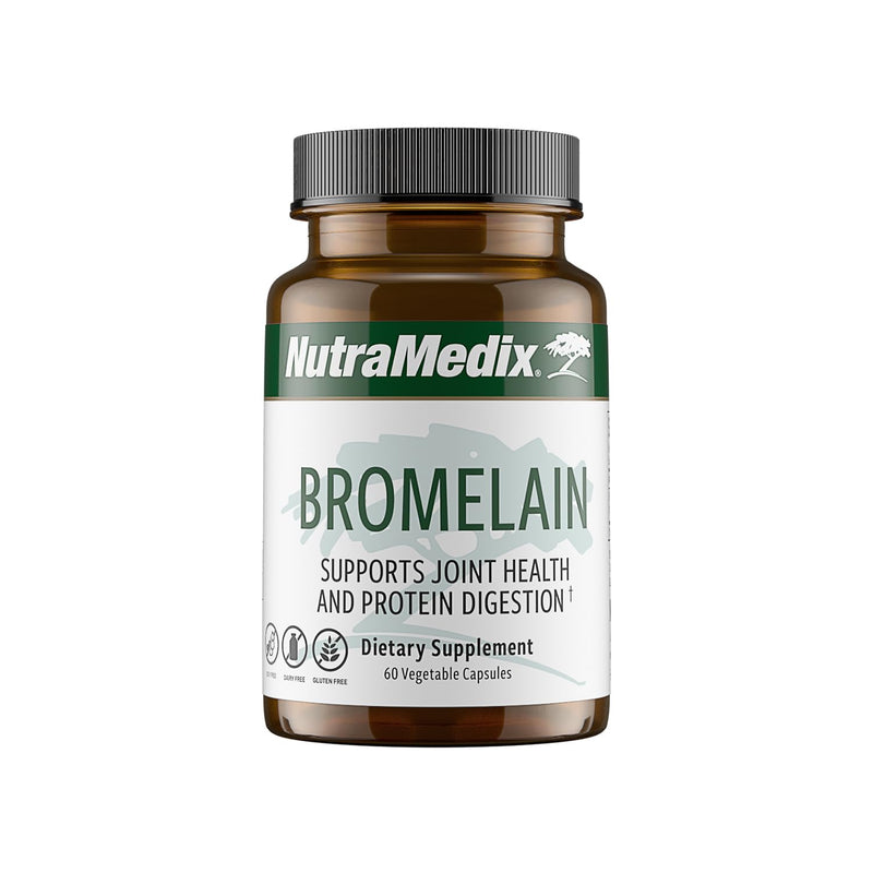 NutraMedix Bromelain Supplements - Proteolytic Enzymes from Pineapple Stems + Bromelain 1,000mg - Designed to Offer Digestion, Exercise and Joint Support - Gluten, Soy and Dairy-Free (60 Capsules)