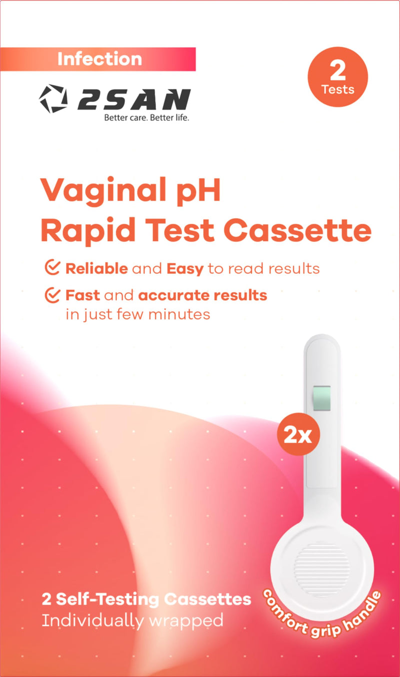2San Vaginal pH Test Kit for Women – Fast at-Home Screening for pH Imbalance – Simple, Comfortable Self-Test – 2 Tests Total (1 Pack, 2 Tests) 2 Pack - BeesActive Australia