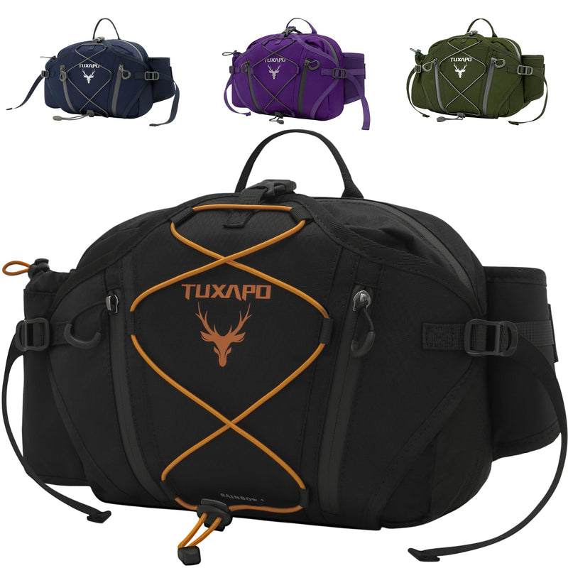 Fanny Pack for Men Black Waist Bags large Running Packs Outdoor Belt Bag for Cycling Hiking Travel Festival Gifts - BeesActive Australia