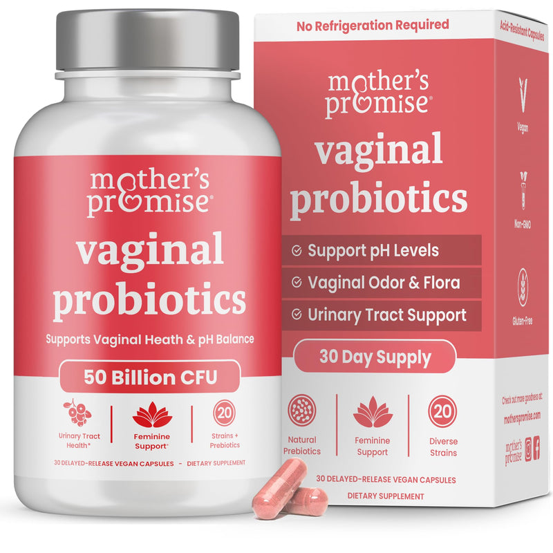 Mother's Promise Vaginal Probiotics, 50 Billion CFU, 30 Vegan Capsules