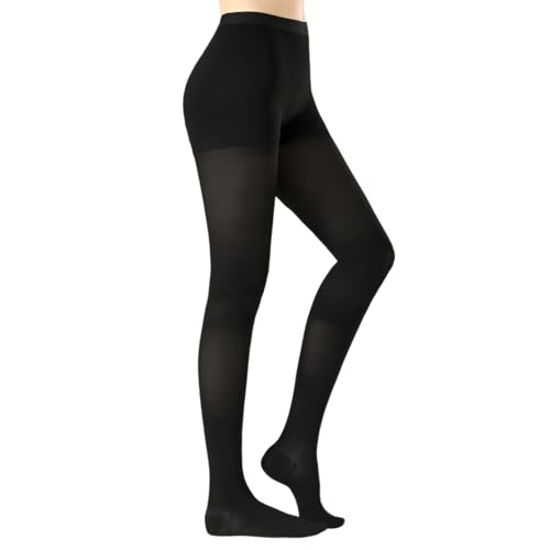 Medical Compression Pantyhose 20-30mmHg,Medical Hose Tights Women Medium Closed Toe Black
