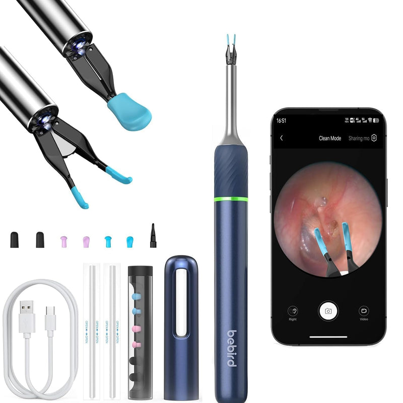 Note5 Ear Wax Removal Kit with Camera,10MP Ear Cleaner Camera Otoscope with Light,Real-time Remote Video with Ear Pick & Tweezers,12 Pcs Ear Scoops for Whole Family Update Ear Wax Tweezers - BeesActive Australia