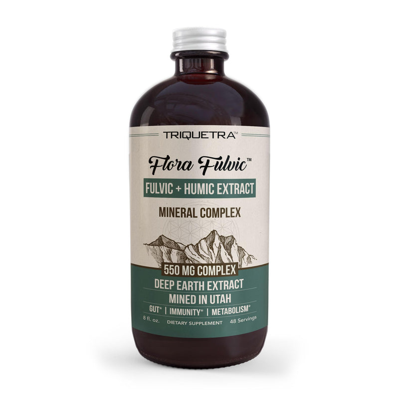 Flora Fulvic | Fulvic Acid + Humic Acid Complex – 550 mg |Mined in Utah, Prehistoric Deep Earth Extract | Immunity, Gut, Digestion – Natural Trace Mineral Complex, Fulvic Acid Supplement – 8 fl oz. - BeesActive Australia