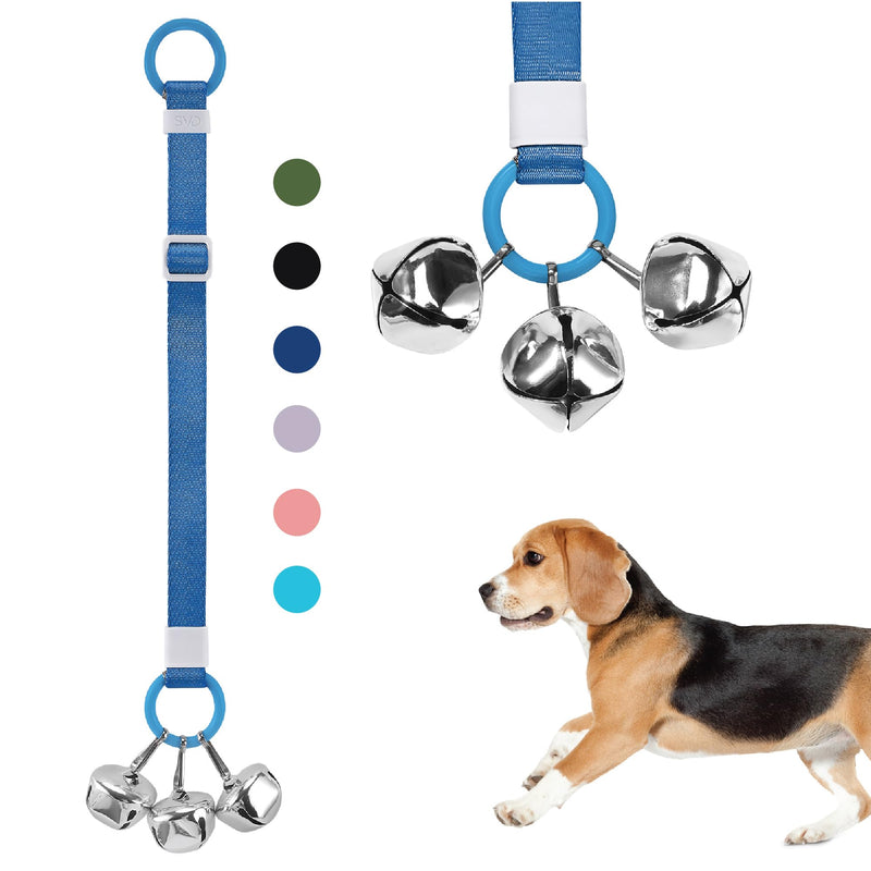 SVD.PET Dog Door Bell with Hanging Ring, Dog Bells to Go Outside for Potty Training, Can Attach to Door Knob or Anywhere Near The Door, Height Adjustable, Loud Jingle Bells for Puppies (Navy Blue) One Dog Bell Navy Blue - BeesActive Australia