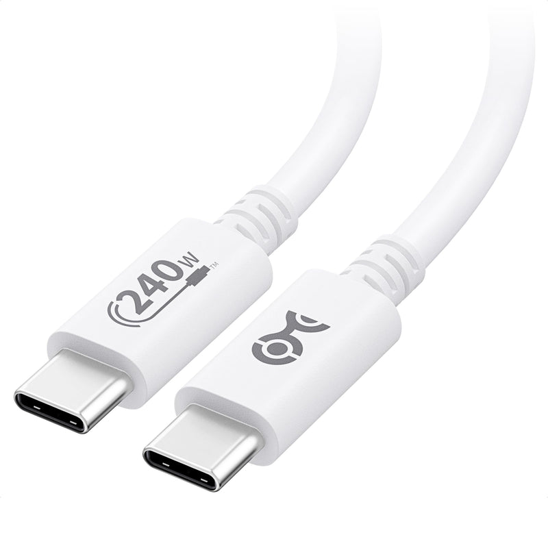 Cable Matters [USB-IF Certified] 240W USB C Cable 3.3 ft in White for MacBook Pro, iPad Pro, iPhone 15 Pro, Apple Vision Pro (140W USB C Charger Cable, USB C Charging Cable, USB 2.0, No Video) - BeesActive Australia