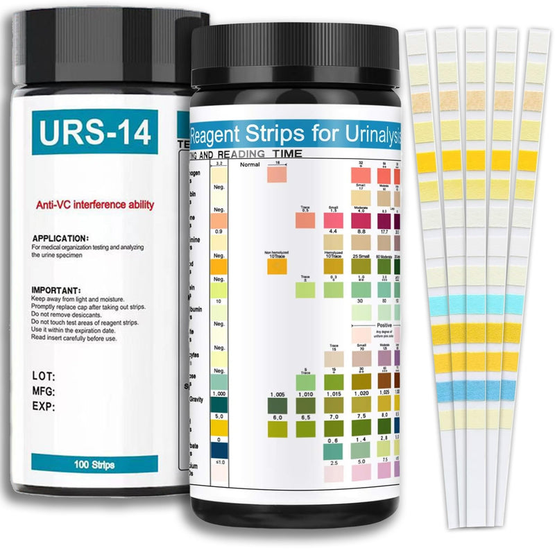 100ct 14 Parameters UTI Test Strips for Women & Men - Easy to Use for Quick & Accurate Results, at Home Urine Protein Test Strips, Easy to Read Results | 100 Strips - BeesActive Australia