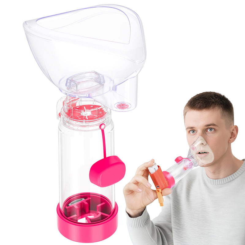 NESSI OTC Spacer Adult with Mask Spacer and Mouthpiece Spacer (Pink) Pink - BeesActive Australia