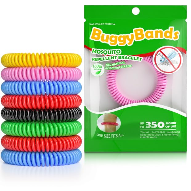 24 Pack Mosquito Bracelets, Mosquito Bands for Adults and Kids with Individually Wrapped & DEET Free, Natural and Waterproof Wristbands Citronella Bracelets for Camping Hiking 1 Count (Pack of 24) - BeesActive Australia