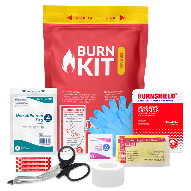 Ever Ready First Aid Emergency Burn Kit in Compact First Aid All-Purpose Resealable Pack for Home, Office & Travel - BeesActive Australia