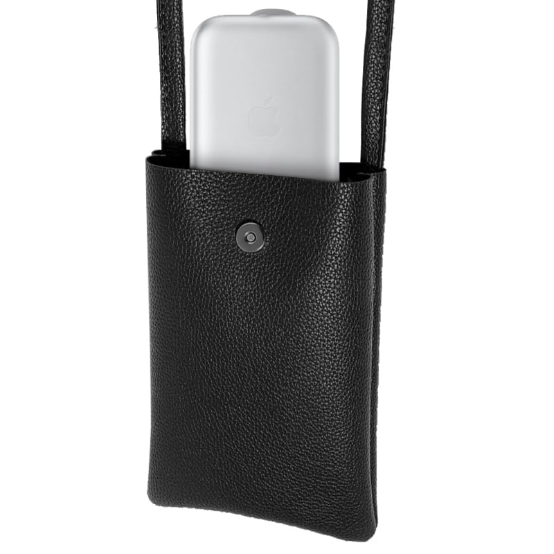 Battery Carrying Bag for Apple Vision Pro, Battery Holder with PU Leathers & Magnetic Closure, Effective Battery Protection Shoulder Bag, Black - BeesActive Australia