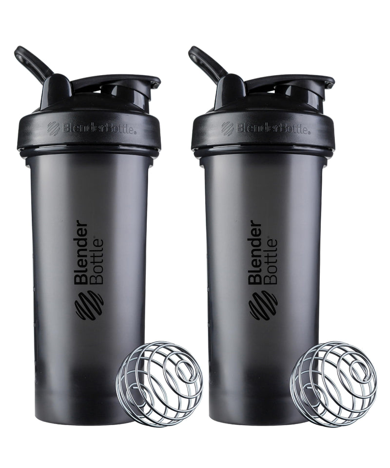 BlenderBottle Classic V2 Shaker Bottle Perfect for Protein Shakes and Pre Workout, 28-Ounce, Black, 2 Pack 28 oz (Pack of 2) - BeesActive Australia