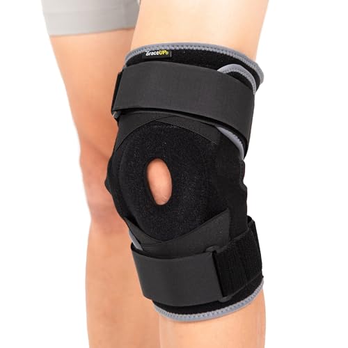 BraceUP Hinged Knee Brace Support for Knee Pain - Maximum Support and Comfort for ACL/PCL Injuries, Meniscus Tears, Arthritis (L/XL) L/XL