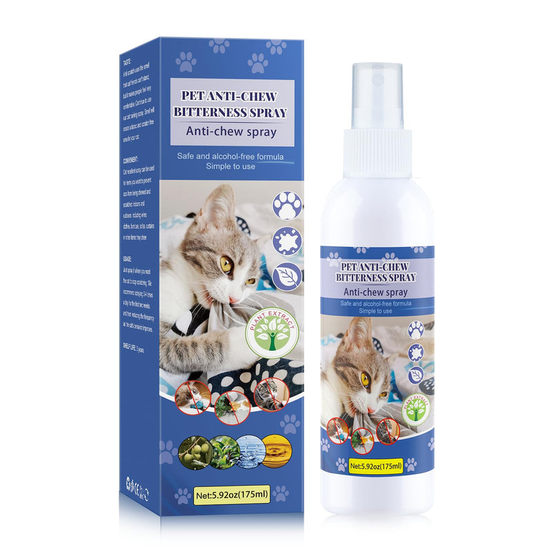 Cat Deterrent Spray. Cat Repellent Indoor for Cat & Kitten. Effective Cat Repellent Spray for Furniture, Plants, Sofas, Indoor & Outdoor Use. 175ML blue - BeesActive Australia
