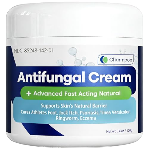 CHARMPOO Advanced Antifungal Cream for Jock Itch & Athlete’s Foot, 3.4 oz single pack