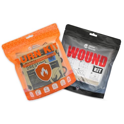 RHINO RESCUE Wound Closure Kit for Small Cuts, Burn Kit for Ⅰ& Ⅱ Degree Burns