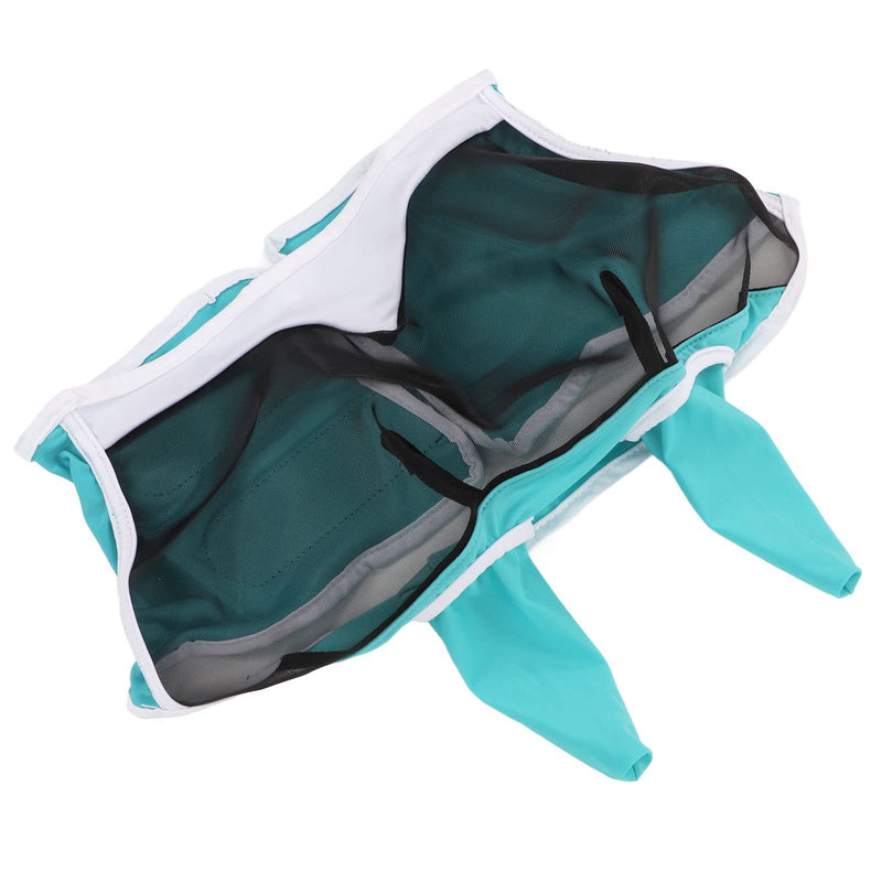 Mesh Horse Fly Mask, Leisure Sports, Amusement Facilities Elastic UV Protection Detachable Breathable Horse Fly Mask with Ears for Horses (S) S Blue Green - BeesActive Australia