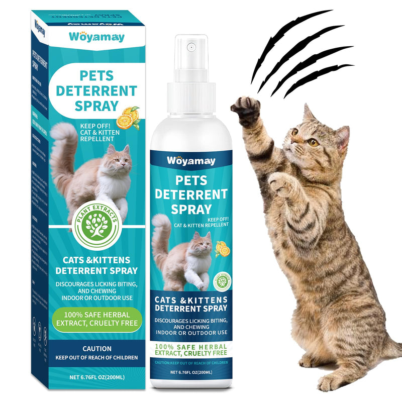 Cat Deterrent Spray, Dog and Cat Repellent Indoor & Outdoor, Cat Spray Deterrent for Scratching, Dog Deterrent Spray to Keep Pet Off Limits Areas, Protect Furniture, Sofa, Rug, Curtain, 200 ml - BeesActive Australia