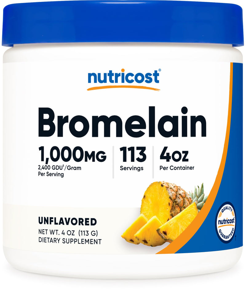 Nutricost Bromelain Powder 4 OZ - Non-GMO, Vegetarian, Gluten Free 4 Ounce - BeesActive Australia