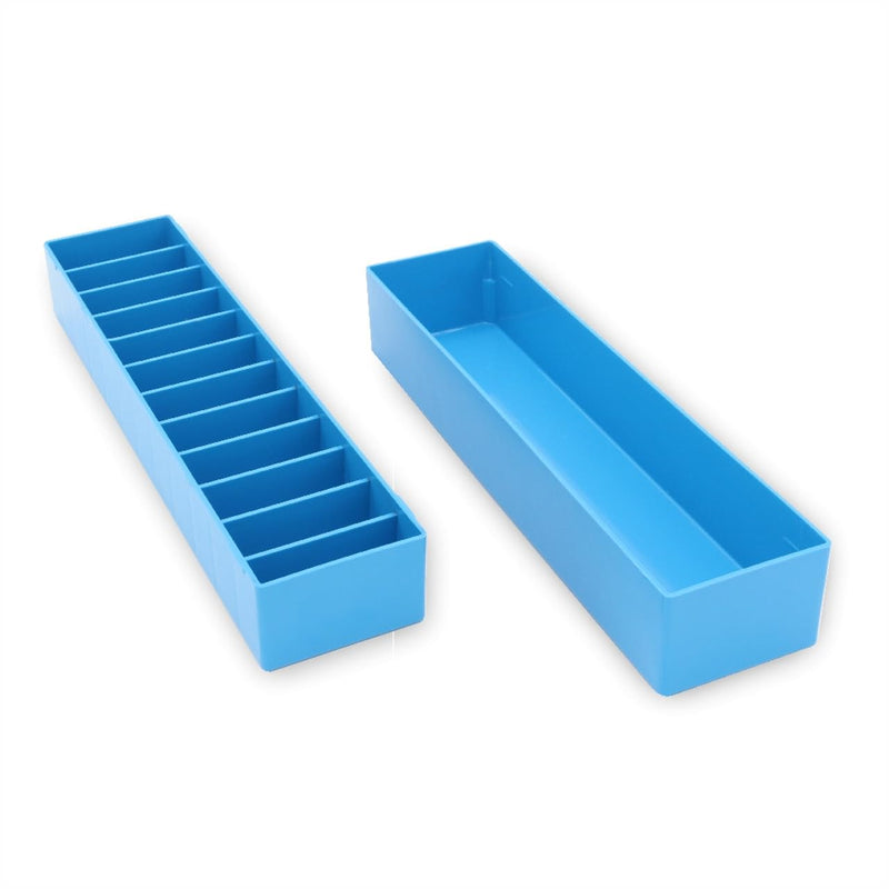 Laube Mini Blade Case for Pet Grooming Clipper Blades - Organizer Fits 12 Blades - Compact Size (9.25" x 2.25" x 2.25") - Detachable Snap On Lid - Impact Resistant Plastic - Made in The USA - Blue - BeesActive Australia